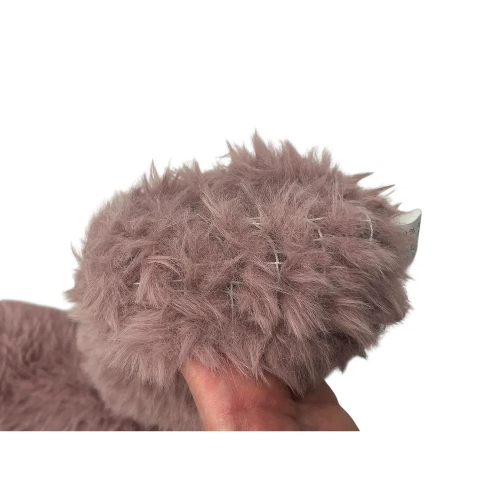 Glamourpuss NY Signature Knitted Faux Fur Pink Mitten Faux Fur Soft Texture Cozy